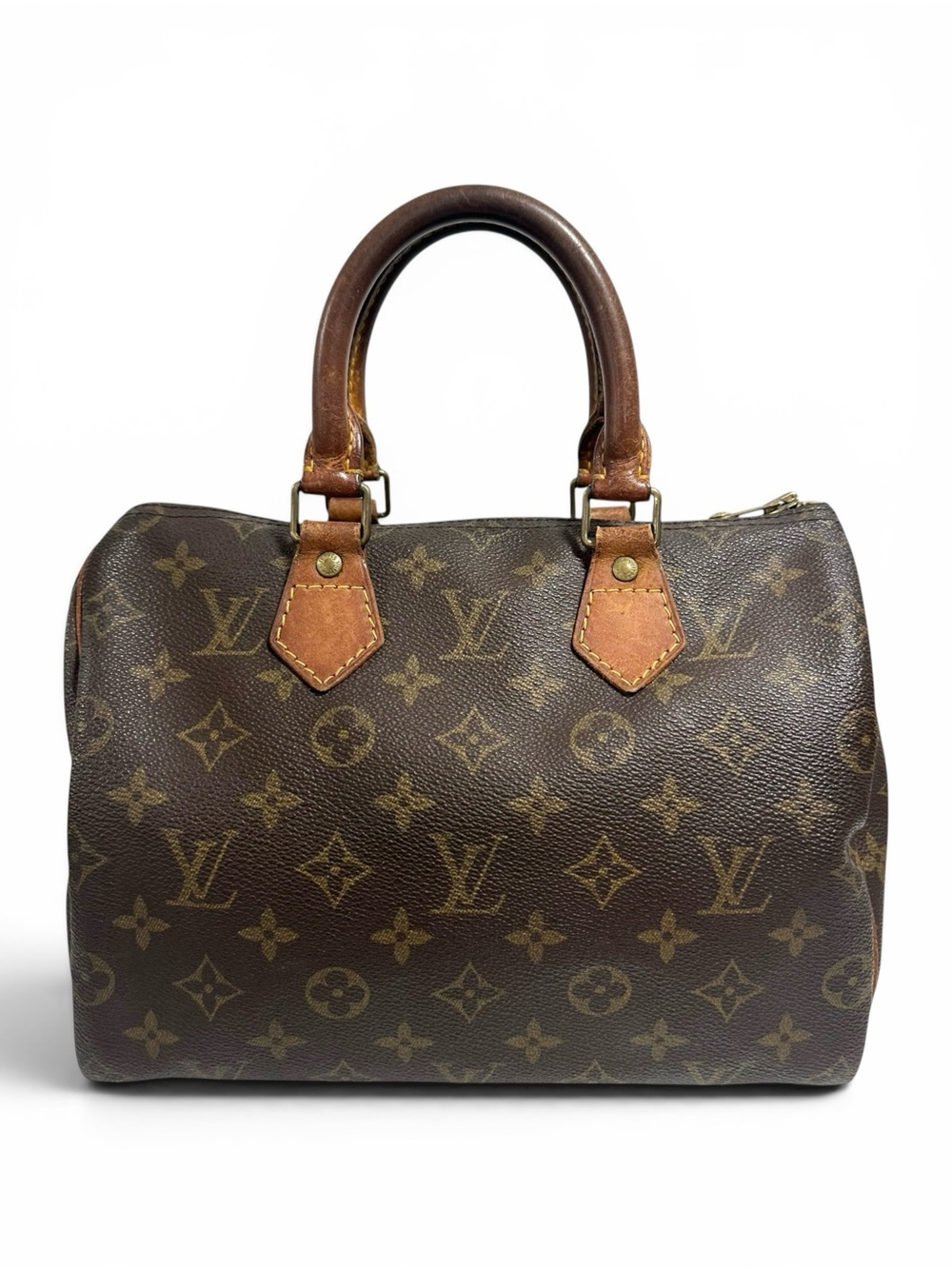 Louis Vuitton Monogram & Vachetta Leather Speedy 25 Bag